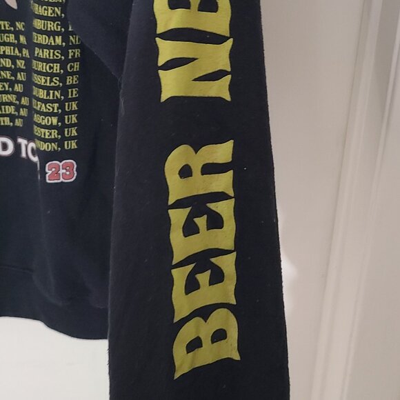 Luke Combs 2023 World Tour Hoodie Beer Never Broke My Heart Black Size Large - Picture 6 of 12